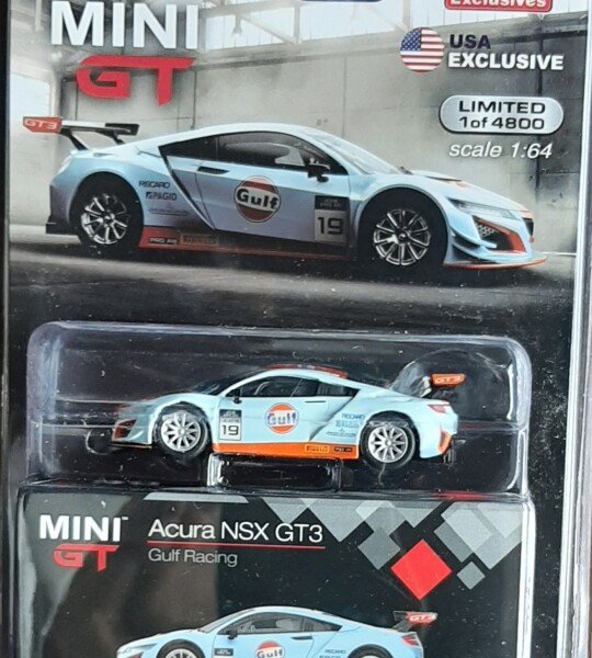 MODELO ESCALA 1/64 HONDA ACURA NSX GT3 GULF RACING / MIJO HOBBY EXCLUSIVE