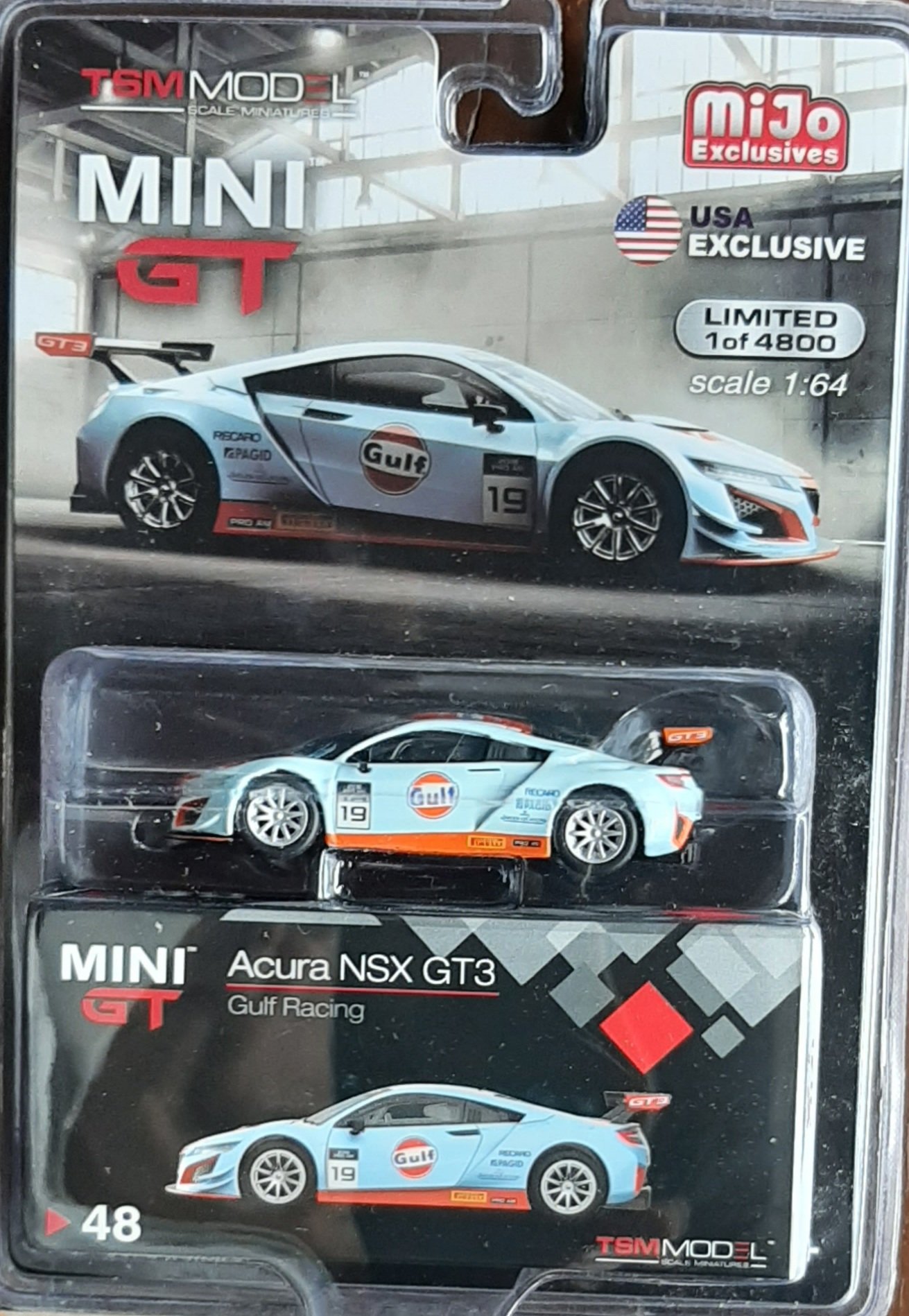 MODELO ESCALA 1/64 HONDA ACURA NSX GT3 GULF RACING / MIJO HOBBY EXCLUSIVE