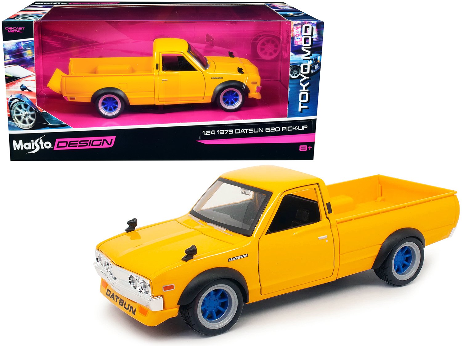 MODELO-ESCALA-1/24 DATSUN-620-PICKUP-TUNING-TOKYO-MOD-CON-LICENCIA-DE-FABRICA