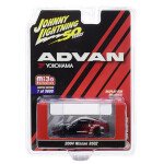 MODELO ESCALA 1/64 Johnny Lightning ADVAN YOKOHAMA 2004 Nissan 350Z Diecast Black Red