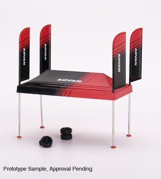 Mini GT 1:64 Paddock Service Tent Set ADVAN - Juego de carpa de servicio Paddock ADVAN