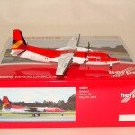 MODELO ESCALA 1/400 AVIANCA FOKKER F50 DE HERPA GERMANY , LIMITED EDITION