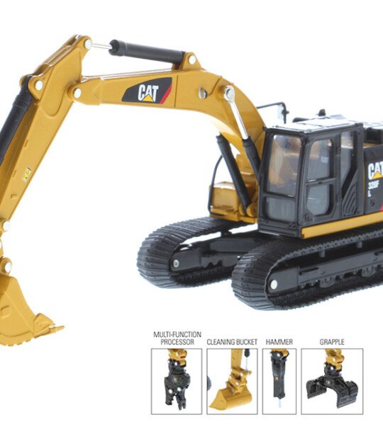 MODELO ESCALA 1/64 Caterpillar 320F L Hydraulic Excavator with 5 Work Tools DIECAST MASTERS