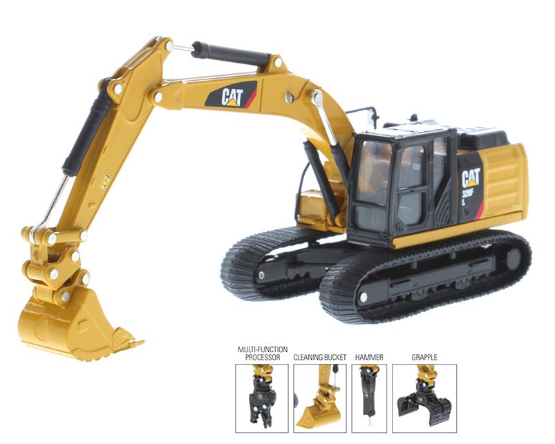 MODELO ESCALA 1/64 Caterpillar 320F L Hydraulic Excavator with 5 Work Tools DIECAST MASTERS