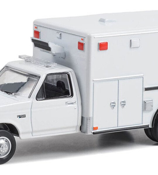 MODELO ESCALA 1/64 1992 Ford F-350 Ambulance in White - First Responders - ambulancia