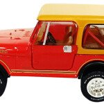Jeep ESCALA 1/64 CJ-7 Laredo de 1980 en color rojo Serie Todoterreno