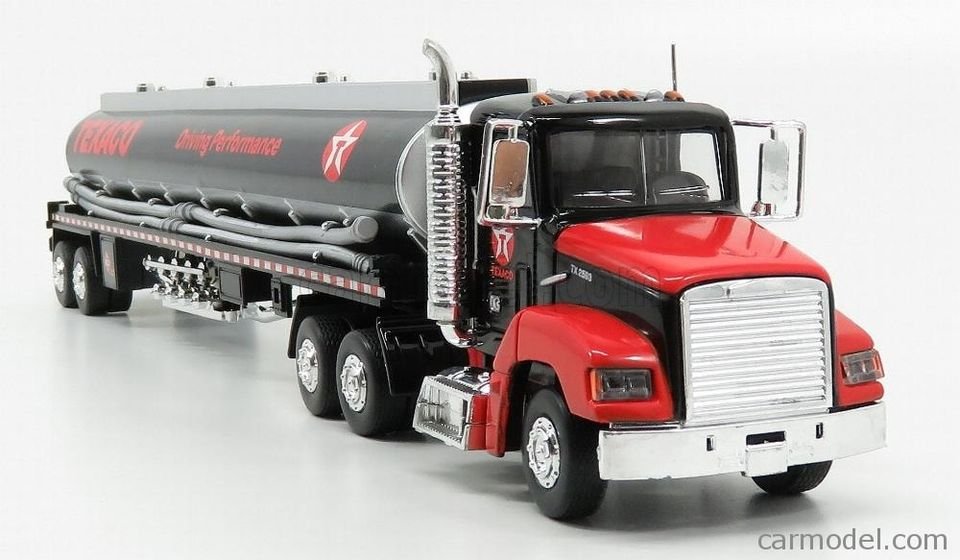 MODELO ESCALA 1/43 Texaco - Gasoline Tanker Truck in Black with Silver and Red Texaco Graphics