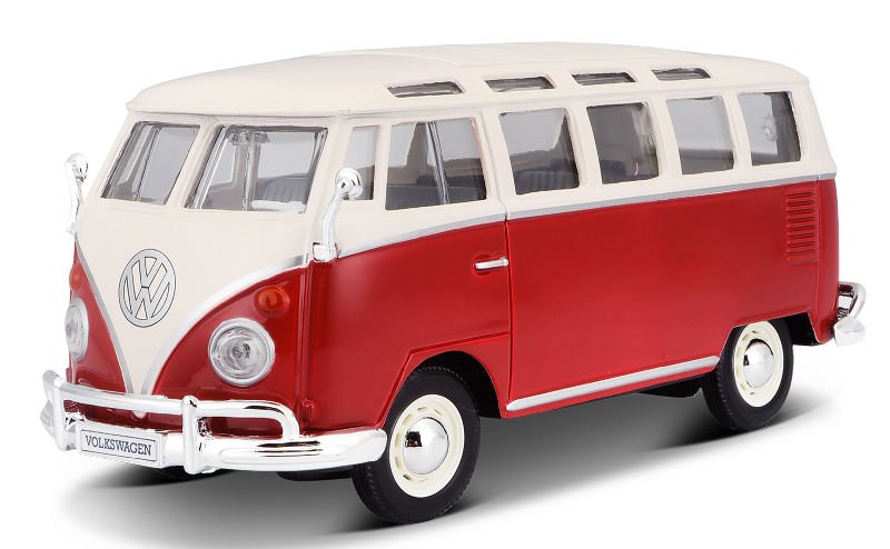 MODELO ESCALA 1/24 Volkswagen Van Samba in Red and White - Special Edition: