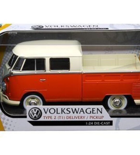 MODELO ESCALA 1/24 Volkswagen Type 2 (T1) Pickup Truck 2-TONE (cream/orange)