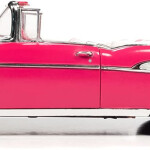 MODELO ESCALA 1:18 Barbie 1957 Chevrolet Bel Air Convertible – Pink – Silver Screen Machines
