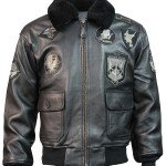 CHAQUETA CUERO LEGITIMO TOP GUN® OFFICIAL SIGNATURE SERIES JACKET BLACK