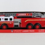 MODELO A ESCALA DE BOMBEROS FDNY LADDER TRUCK W/LIGHTS & SOUND