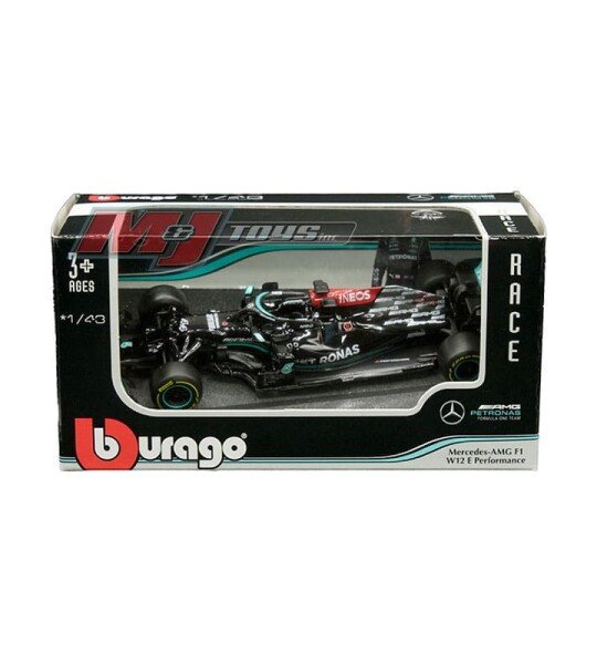 Bburago 1:43 Mercedes-AMG F1 W12 E Performance #77 Valtteri Bottas – Race - FORMULA 1