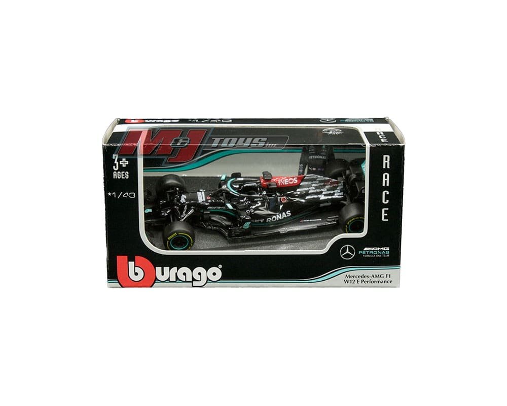 Bburago 1:43 Mercedes-AMG F1 W12 E Performance #77 Valtteri Bottas – Race - FORMULA 1