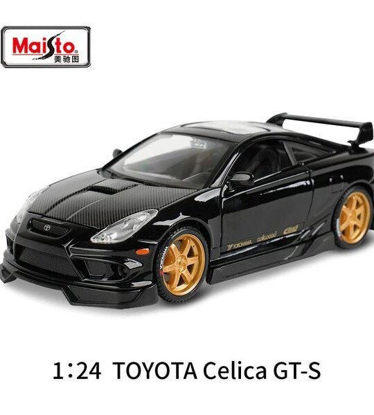 Maisto 1:24 Toyota Celica GT-S – Black – Maisto Design Tokyo Mod