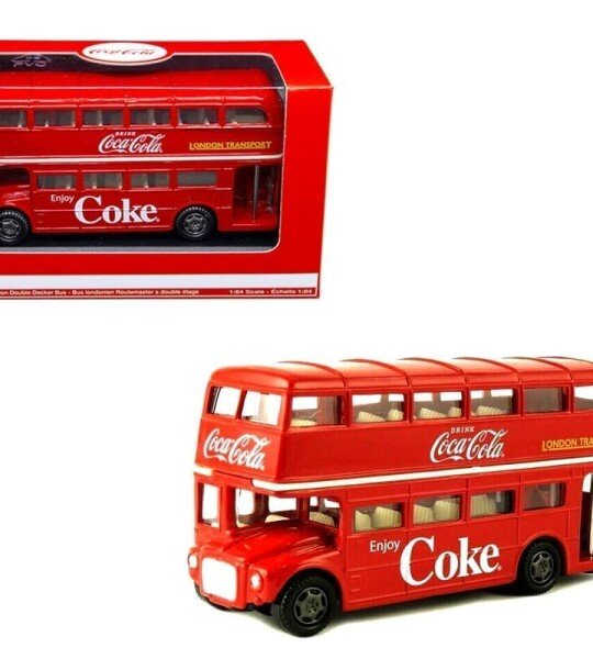 Motor City Classics 1:64 Coca-Cola Routemaster London Double Decker Bus – Red