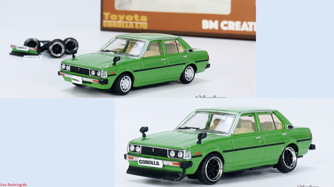 MODELO ESCALA 1/64 TOYOTA COROLLA E70 - JAPAN