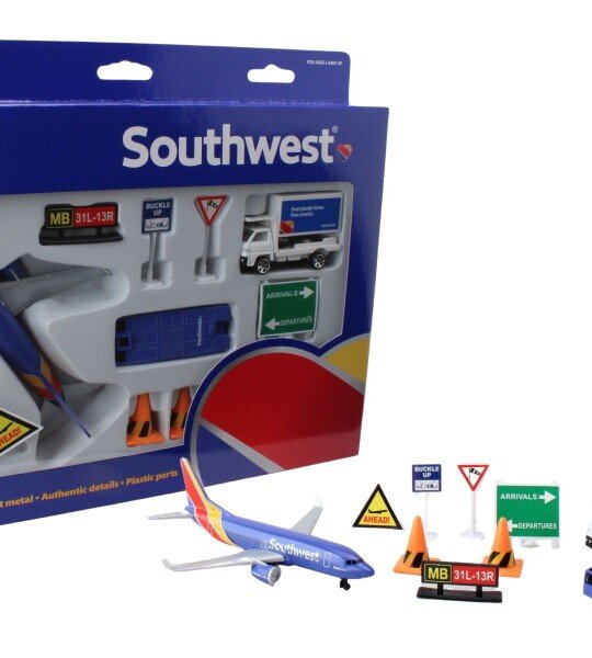 AVION A ESCALA  SOUTHWEST AIRLINES PLAYSET NEW LIVERY - SET COMPLETO NUEVO ESQUEMA