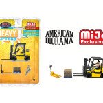 American Diorama 1:64 Figures Heavy Lifters Forklift Set – MiJo Exclusives MONTACARGA