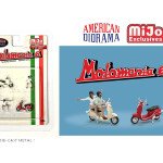 MODELO ESCALA DIORAMA American Diorama 1:64 Moto mania 6 Set – Limited 4,800 Set – MiJo Exclusives - vespa