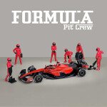 American Diorama 1:64 Figures Formula Pit Crew – Team Red – MiJo Exclusives - figuras metalicas formula 1
