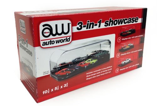 Vitrina Auto World 3 en 1 con insertos intercambiables (10-1/2 x 5-1/2 x 3-3/4")- EXHIBIDOR ACRILICO