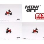 Mini GT 1:64 Ducati Panigale V4 S with Ducati Girl Figure - MOTO METALICA CON FIGURA