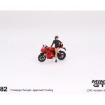 Mini GT 1:64 Ducati Panigale V4 S with Ducati Girl Figure - MOTO METALICA CON FIGURA