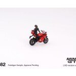 Mini GT 1:64 Ducati Panigale V4 S with Ducati Girl Figure - MOTO METALICA CON FIGURA