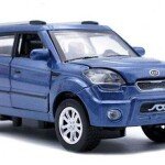 MODELO ESCALA 1/32 Silver / White / Red / Blue Diecast Kia Soul