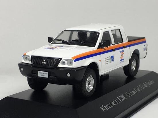 MODELO A ESCALA 1:43 White IXO Diecast Mitsubishi L200 Pickup Truck Model