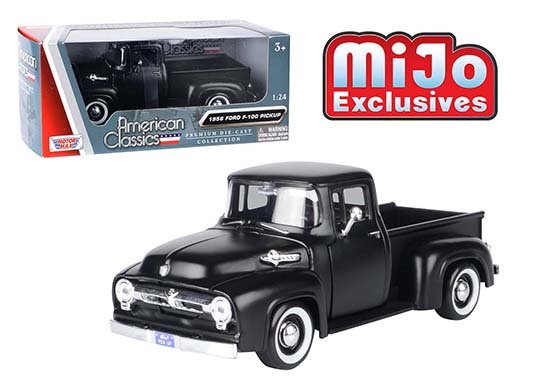 MODELO ESCALA 1:24 W/B - MiJo Exclusives - American Classics - 1956 Ford F-100 Pickup (Matte Black)