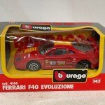 MODELO ESCALA BBURAGO 1/43 FERRARI F40 EVOLUZIONE °4168 COCHE FUNDIDO A PRESIÓN - DIECAST ITALIA