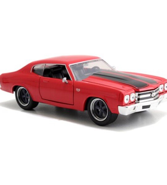 MODELO ESCALA 1/24 Fast and Furious Dom's Chevy Chevelle SS Glossy Red