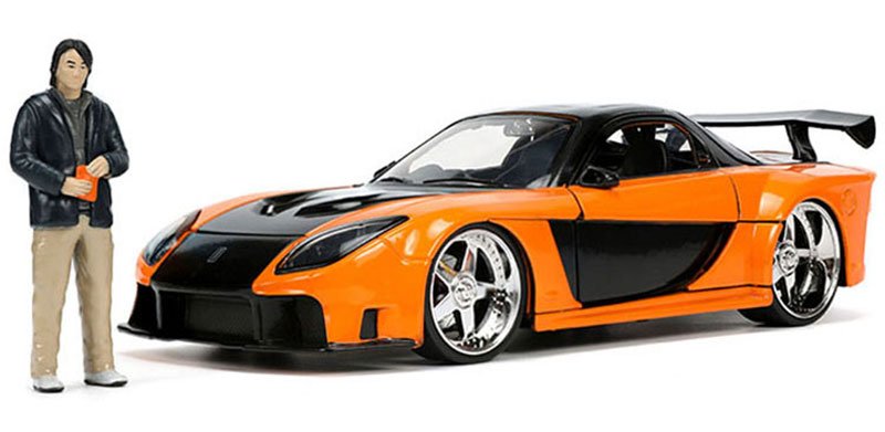 MODELO Jada 1:24 1995 Mazda RX-7 Widebody With Han Figure Tokyo Drift- The Fast & Furious – HAN RAPIDO Y FURIOSO