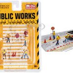 MODELO ESCALA 1/64 "Public Works" 7 piece Diecast Set (4 Figures & 3 Accessories)  - American Diorama - FIGURAS