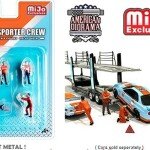 MODELO ESCALA 1/64 Team Transporter Crew Diecast Set of 6 Pieces - figuras