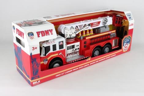 CAMIION BOMBEROS FDNY FIRE BRIGADE 27" FIRE TRUCK W/WATER PUMP