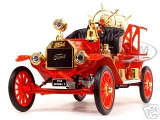 MODELO ESCALA 1/18 1914 Ford Model T Fire Engine Red Diecast Model - CAMION BOMBERO