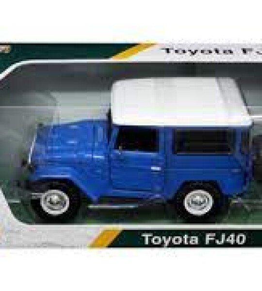 MODELO ESCALA 1:24 Toyota FJ40 LAND CRUISER (BLUE with white roof) – Platinum Collection