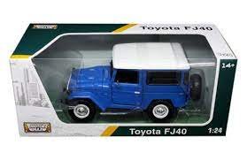 MODELO ESCALA 1:24 Toyota FJ40 LAND CRUISER (BLUE with white roof) – Platinum Collection