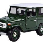 MODELO ESCALA 1:24 Toyota FJ40 (VERDE CON TECHO BLANCO) – Platinum Collection