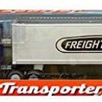 MODELO ESCALA 1: 32 W/B. Super Hauler. Freightliner Columbia Container en AZUL Y ROJO - TRAILER CON CABEZAL COMPLETO