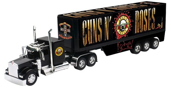 TRAILER COMPLETO ESCALA 1:32 Kenworth W900 - Guns N' Roses (Black)