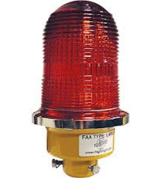 LUMINARIA DE BALIZA U OBSTRUCCION  FAA L-810 Incandescent Red Obstruction Light FLIGHT LIGHT