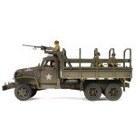 CAMION ESCALA 1/32 GMC CCKW 353 A1, sheet metal closed cab，U.S. 1st Infantry Division, LST Ship ramp Weymouth May - FORCES