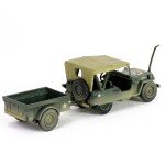 JEEP Y TRAILER  A ESCALA 1/64 "Willis Jeep" 4x4 off-road vehicle (with trailer)  METALICO FORCES OF VALOR