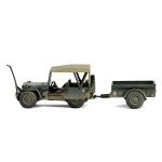 JEEP Y TRAILER  A ESCALA 1/64 "Willis Jeep" 4x4 off-road vehicle (with trailer)  METALICO FORCES OF VALOR