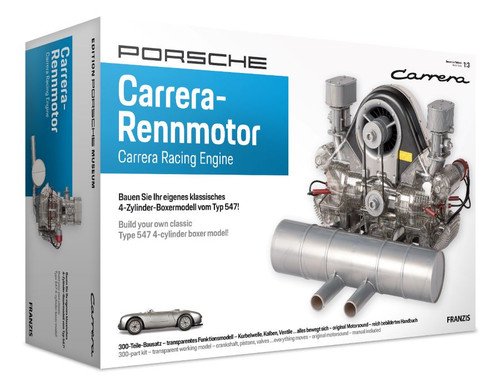 MOTOR A ESCALA 1/3 Visible Working Porsche Carrera Type 547 Flat-Four Racing Engine w/Sound Franzis Model Engine Kit