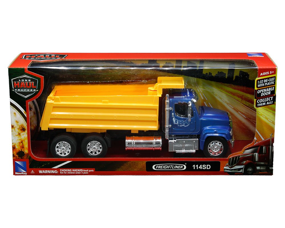 VOLQUETA A ESCALA New Ray 1:32 Freightliner 114SD Dump Truck – Utility – Long Haul Truckers